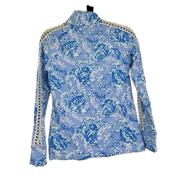 Lilly Pulitzer Skipper Popover Blue Peri Turtley Awesome Size XXS / XS - Picture 2 of 6